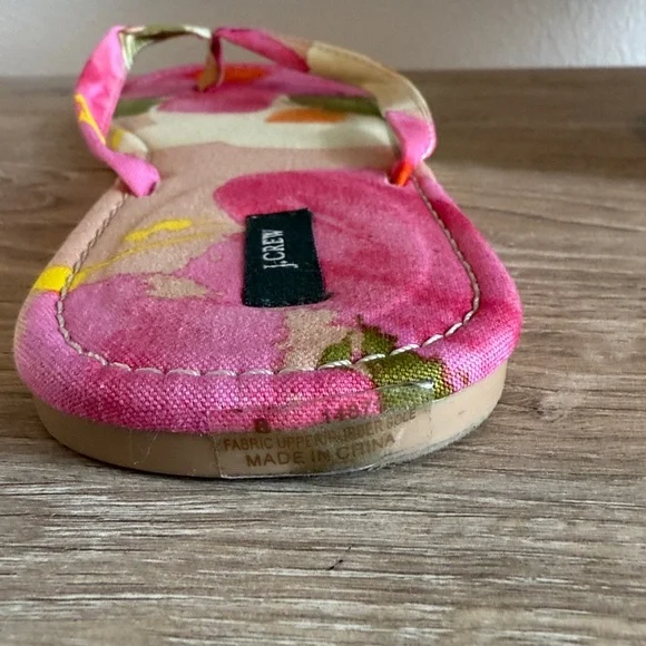 J. Crew Printed Fabric Flip Flop Thong Sandals, 8 - Picture 6 of 6